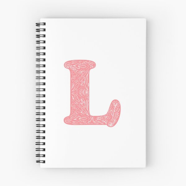 Item preview, L Initial / Monogram - Pink Floral designed and sold by MessyBestie.