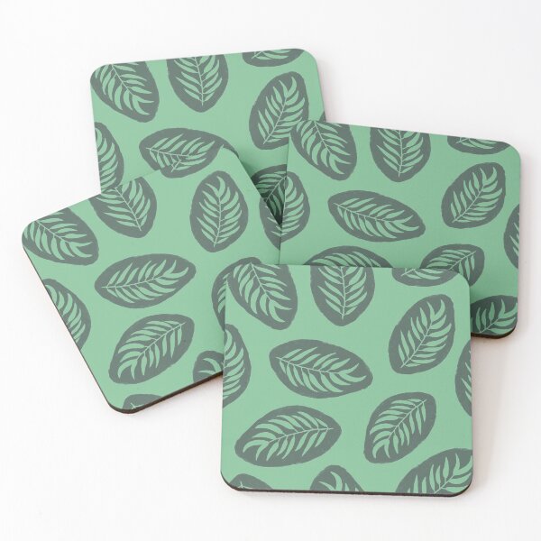 Item preview, Tropical palm leaf imprint deep green designed and sold by MamSelle.