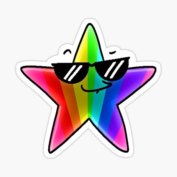 Cool Rainbow Star Sticker