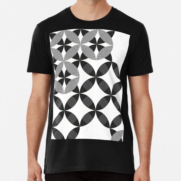 Geometric black and white pattern #geometric #blackandwhite #mosaic Premium T-Shirt