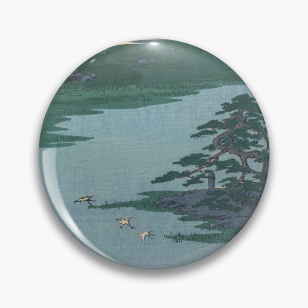 Item preview, Robe-Hanging Pine Senzoku Pond Vintage Ukiyo-e Japanese Art designed and sold by VintageArchive.