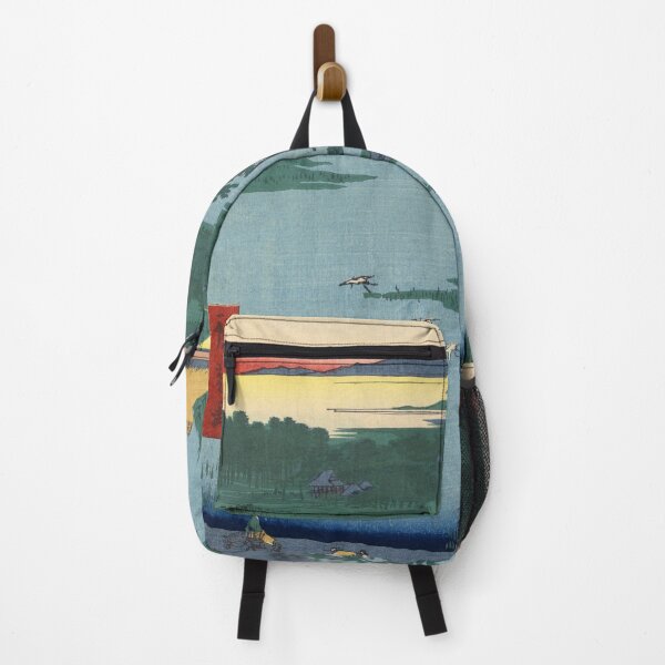 Item preview, Robe-Hanging Pine Senzoku Pond Vintage Ukiyo-e Japanese Art designed and sold by VintageArchive.