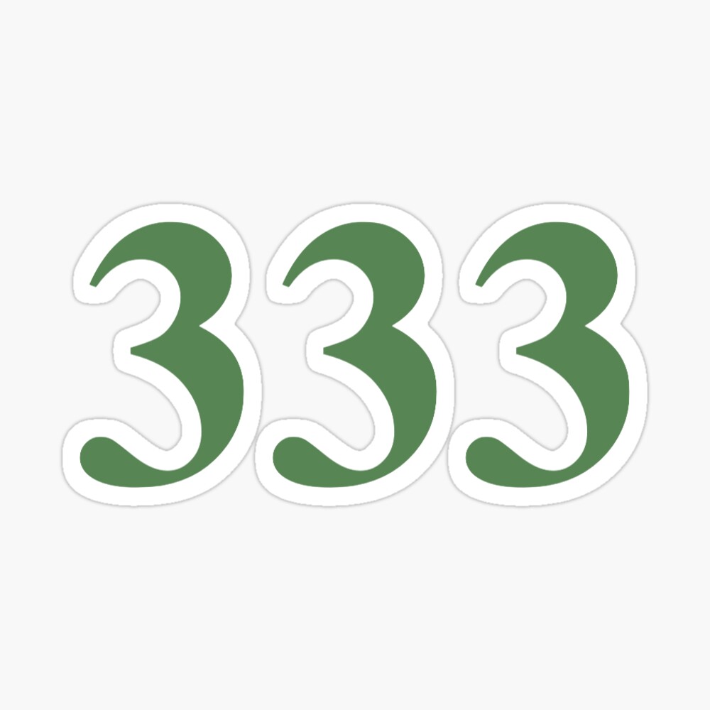 333 Angel number Sticker for Sale by RiriDesign