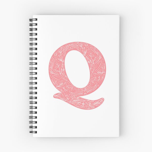 Item preview, Q Initial / Monogram in Pink Floral designed and sold by MessyBestie.
