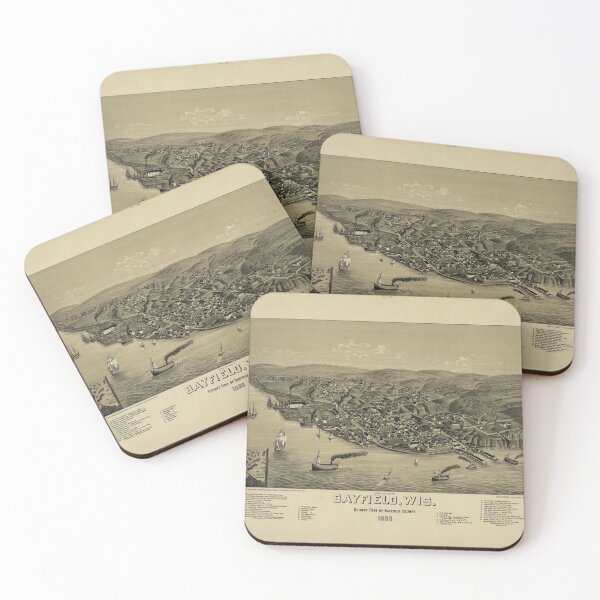 Item preview, Bird's Eye View of Bayfield, Wisconsin (1886) designed and sold by allhistory.