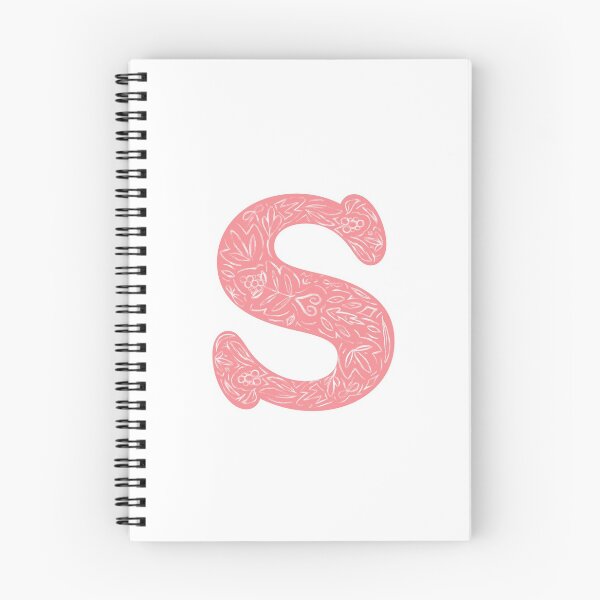 Item preview, S Initial / Monogram in Pink Floral designed and sold by MessyBestie.