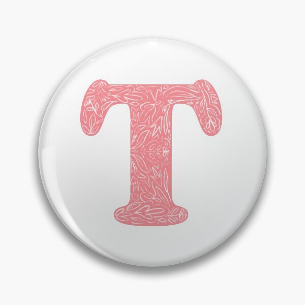 Item preview, T Initial / Monogram in Pink Floral designed and sold by MessyBestie.