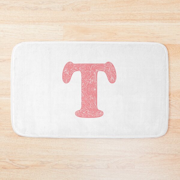 Item preview, T Initial / Monogram in Pink Floral designed and sold by MessyBestie.