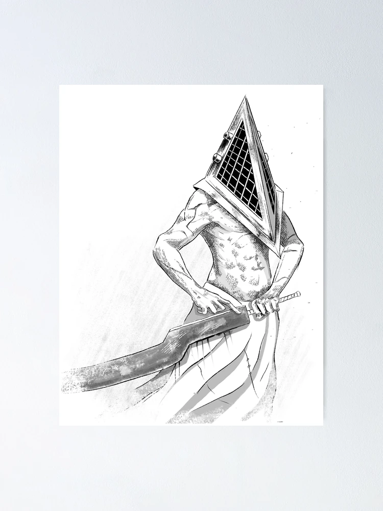 decided to finally finish my pyramid head drawing #redpyramidthing # pyramidhead #sh2 #sillenthill #silenthill2 #horrormovies #horrorart…