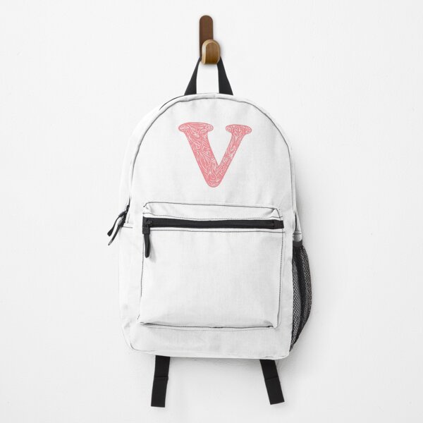 Item preview, V Initial / Monogram in Pink Floral designed and sold by MessyBestie.