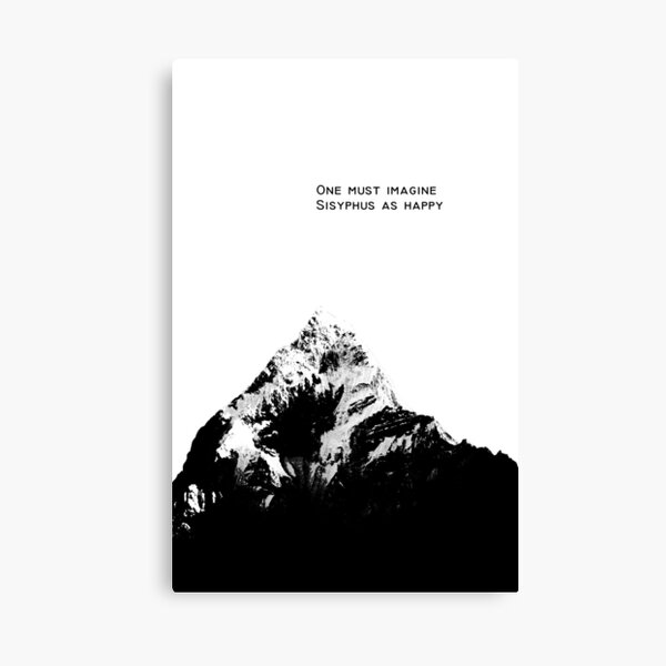 One Must Imagine Sisyphus as Happy Canvas Print