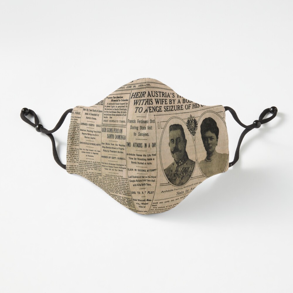 Old Newspaper, ur,fitted_mask_flatlay_fitted_regular,square,1000x1000