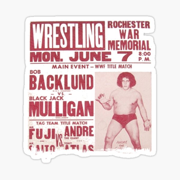Vintage Wrestling Card Poster featuring The Giant Sticker