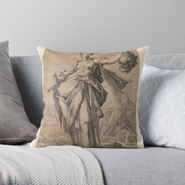 Judith With Head of Holofernes Throw Pillow