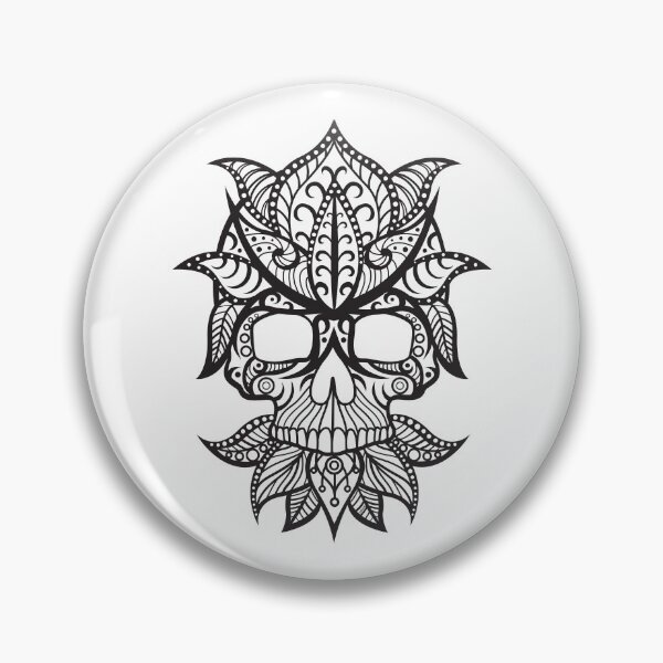 Artikelvorschau, Zuckerschädel-Blumenmuster-Tag des toten Zuckerschädels Dia De Los Muertos Mardi Gras entworfen und verkauft von OopteesLydia.