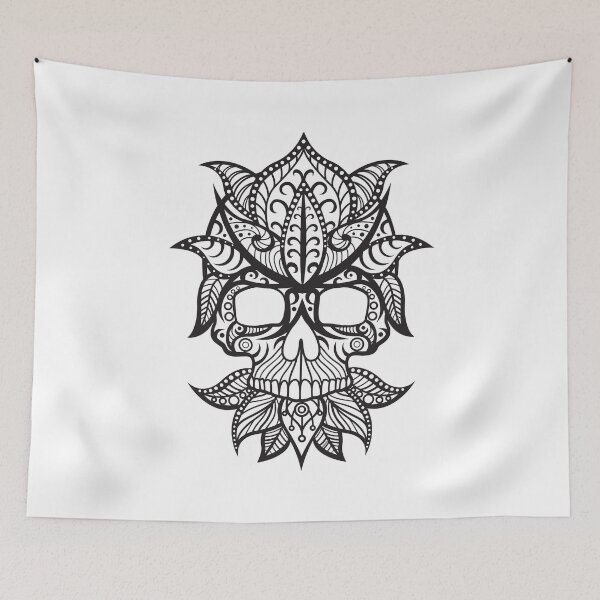 Item preview, Sugar Skull Floral Design Day of the Dead Dia De Los Muertos Mardi Gras Sugar Skull designed and sold by OopteesLydia.