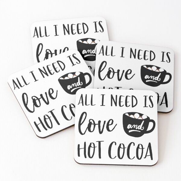 Item preview, All I Need is Love and Hot Cocoa in Black and White designed and sold by neopop.