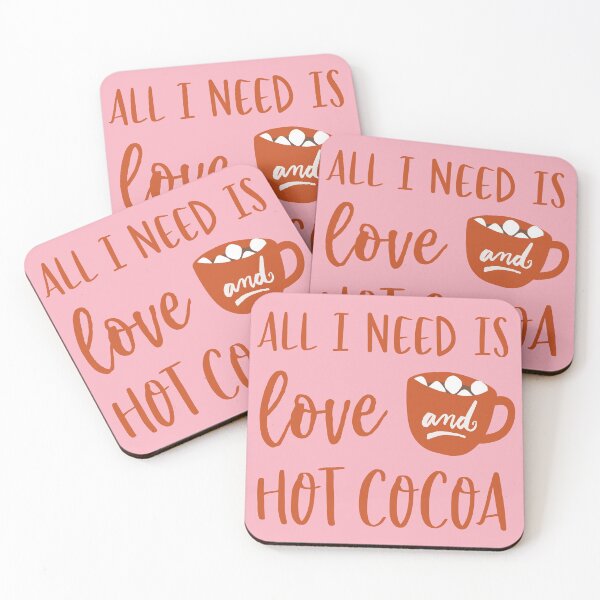 Item preview, All I Need is Love and Hot Cocoa in Red and Pink designed and sold by neopop.