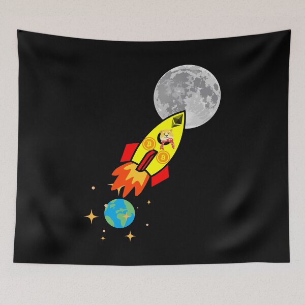 Item preview, to the moon with dogecoin  designed and sold by TallVic707.