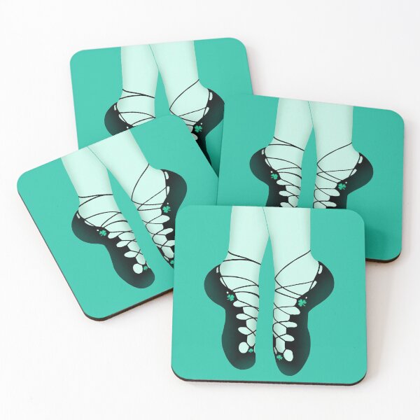 Item preview, Mini Shamrock Irish Soft Dance Shoes | St Patrick's Day Ghillies designed and sold by theBlueKazoo.