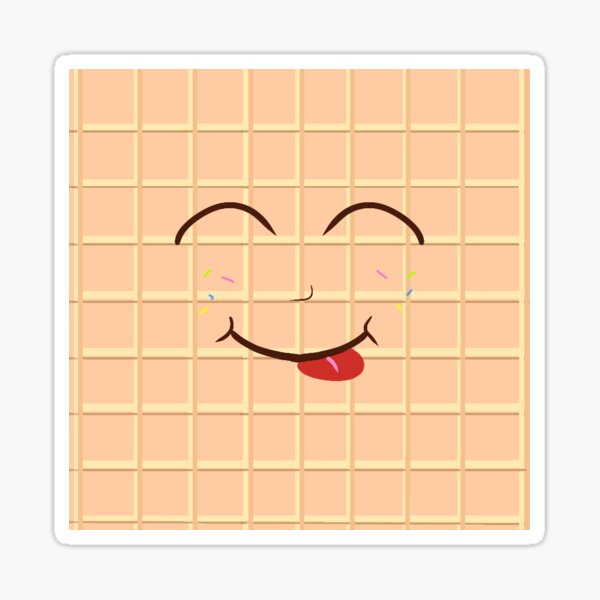 Happy Waffle With Sprinkle Cheeks Sticker