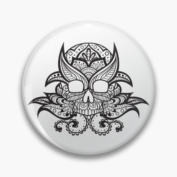 Artikelvorschau, Flower Swirl Sugar Skull Floral Design Tag der Toten Dia De Los Muertos Mardi Gras Sugar Skull (s) entworfen und verkauft von OopteesLydia.