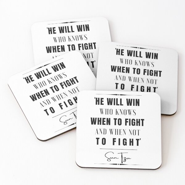 Item preview, Sun Tzu Words of Wisdom Historical Quote- “He will win who knows when to fight and when not to fight.” designed and sold by QuoteActually.
