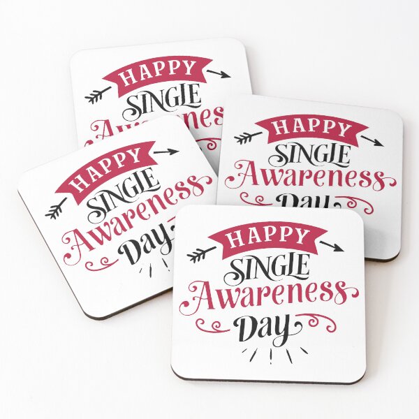 Item preview, Happy Single Awareness Day Funny Anti-Valentine's Day Quote designed and sold by Briekel.