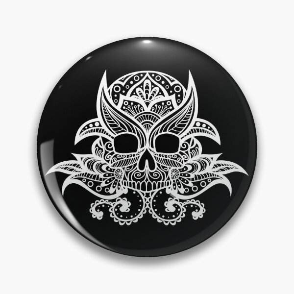 Artikelvorschau, Flower Swirl Sugar Skull White Floral Design Tag der Toten Dia De Los Muertos Mardi Gras Sugar Skull (s) entworfen und verkauft von OopteesLydia.