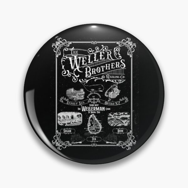 Item preview, Wellerman Weller Brothers Flyer Design White on Black designed and sold by ScienceNStuff.