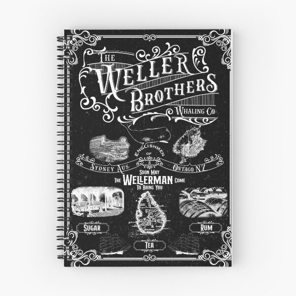 Item preview, Wellerman Weller Brothers Flyer Design White on Black designed and sold by ScienceNStuff.