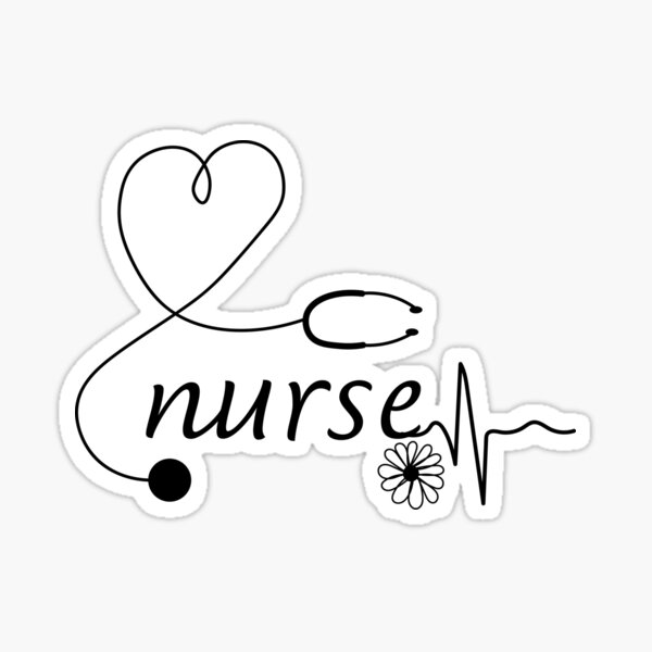 I love this stuff - Heart Stethoscope - Nursing Nurse RN - Occupation –  Stickerheads Stickers