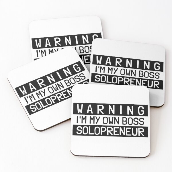 Item preview, Warning My Own Boss Solopreneur designed and sold by MikesPoD.