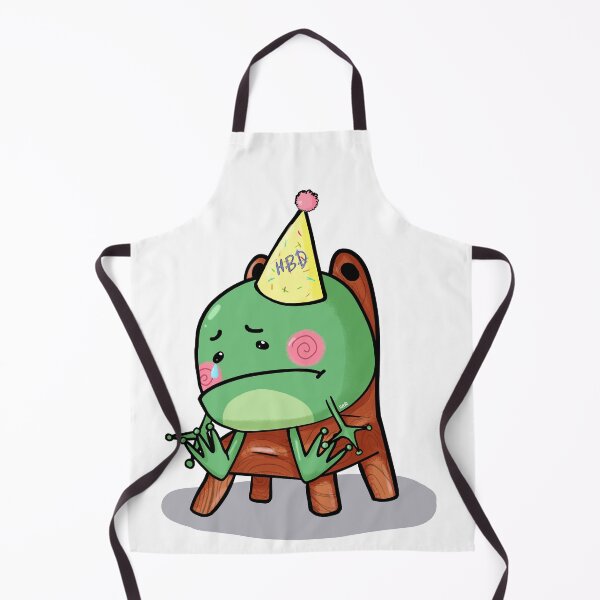 Item preview, sad birthday frog on frog chair designed and sold by MagicalRaiShop.