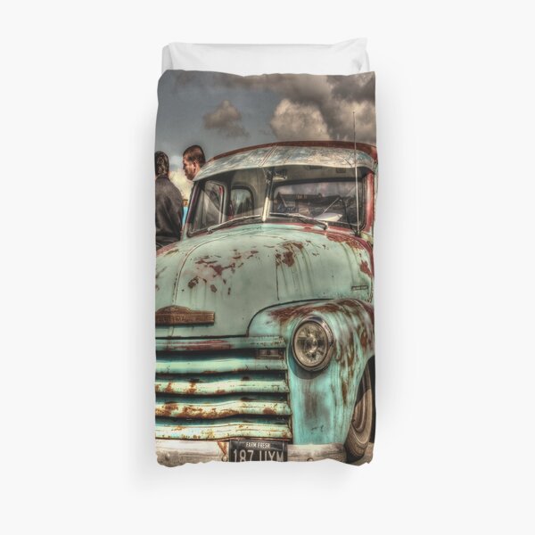 Rusty Chevrolet HDR Duvet Cover