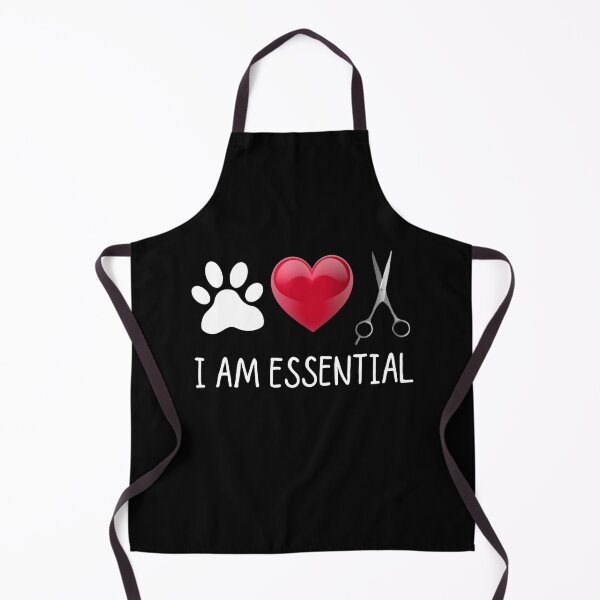 Item preview, I Am Essential Paw Print Heart Scissor Dog Groomer Pet Stylist Gift designed and sold by BookGeekNJ.