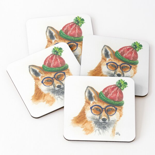 Item preview, Hipster Fox designed and sold by sarahvogelart.