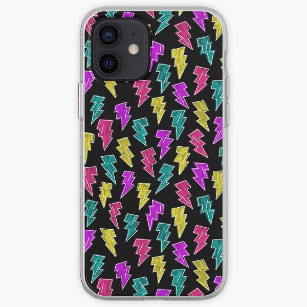 Neon Lightning Bolts iPhone Soft Case
