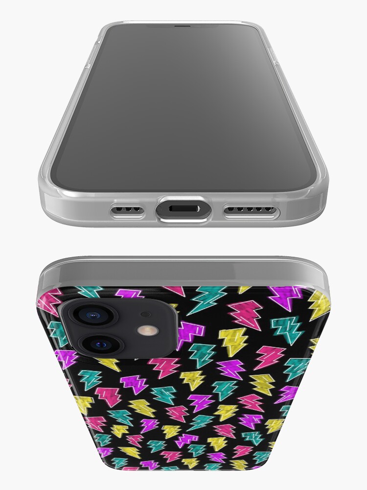 Alternate view of Neon Lightning Bolts iPhone Case & Cover