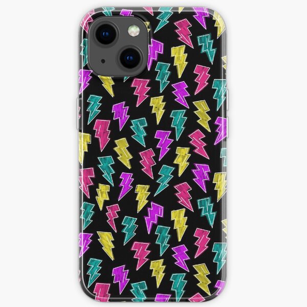 Neon Lightning Bolts iPhone Soft Case
