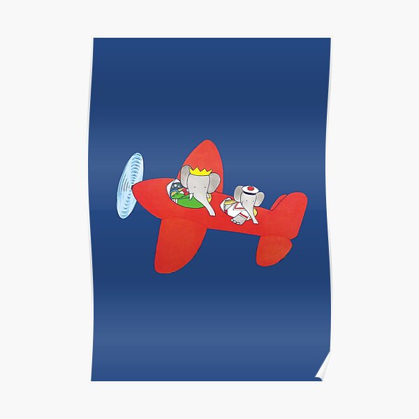Babar dans un avion Poster