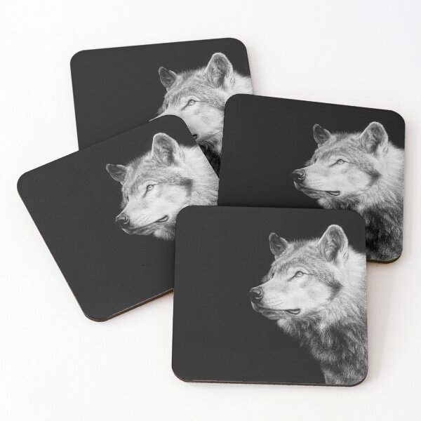 Item preview, Timberwolf Black and White Artwork designed and sold by MHScratchboard.