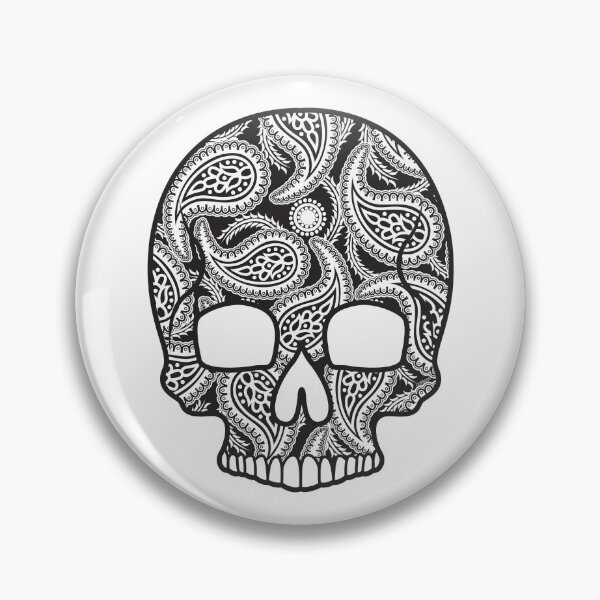 Artikelvorschau, Paisley-Zuckerschädel-Blumenmuster-Tag des toten Dia De Los Muertos-Karneval-Zuckerschädels entworfen und verkauft von OopteesLydia.