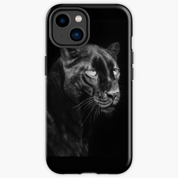 Black Panther Black and White Artwork iPhone Tough Case
