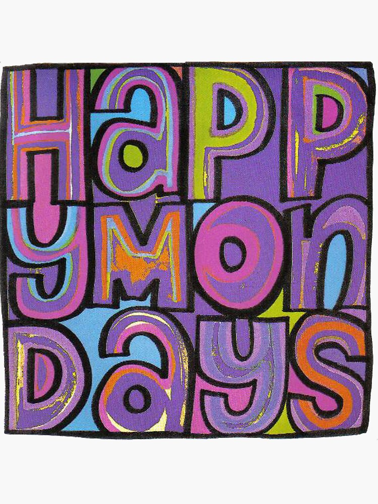 "Happy Mondays " Sticker for Sale by RaveRevival Redbubble