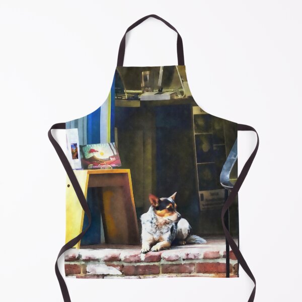 Item preview, Alexandria VA - Corgi Relaxing in Front of King St. Art Gallery designed and sold by Susan Savad.