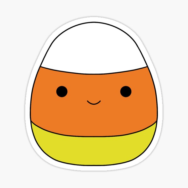 "Candy Corn Squishmallow Cannon the Candy Corn Squishmallow" Sticker