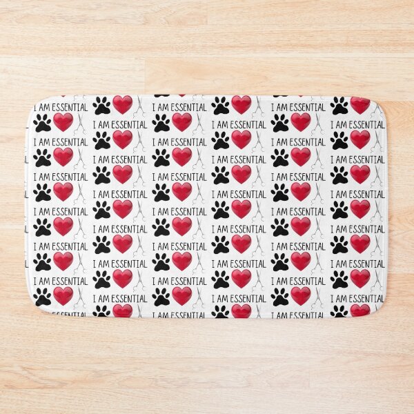 Item preview, I Am Essential Paw Print Heart Scissor Dog Groomer Pet Stylist Gift designed and sold by BookGeekNJ.