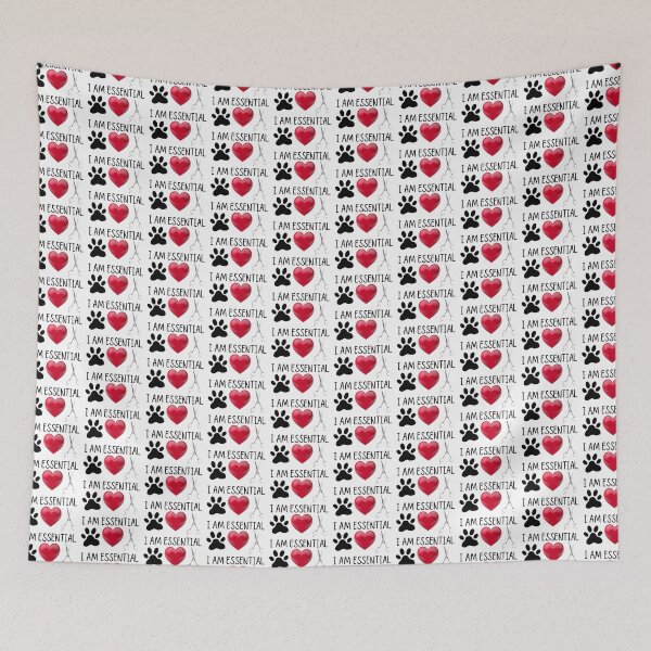 Item preview, I Am Essential Paw Print Heart Scissor Dog Groomer Pet Stylist Gift designed and sold by BookGeekNJ.