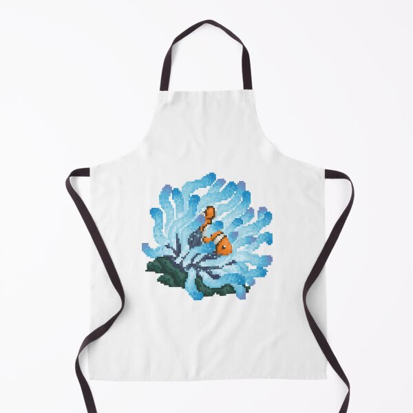 Item preview, Pixelated Shy Clown Fish Hiding Behind Anemone designed and sold by HopeDetour.